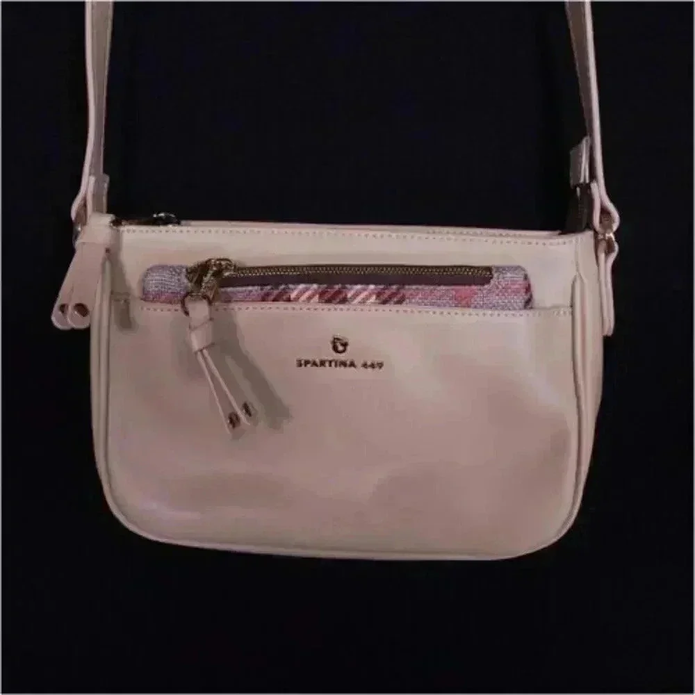 Spartina 449 Crossbody Bag w/Pouch Tan Leather